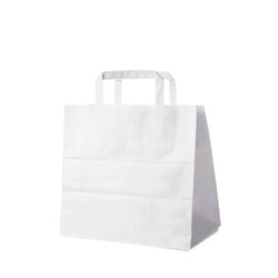 Sacchetto di carta bianco 26+17 x 25 cm [50 pz]