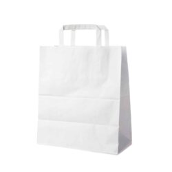 Sacchetto di carta bianco 26+14 x 32 cm [50 pz]