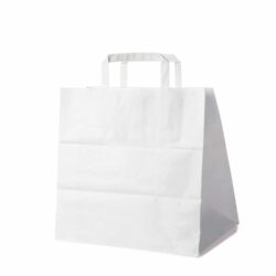 Sacchetto di carta bianco 32+21 x 33 cm [50 pz]