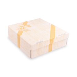 Scatola per torta in cartone ondulato con stampa su tutta la superficie 28 x 28 x 10 cm [100 pz]