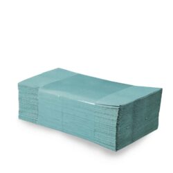 Asciugamano di carta piegato ZZ a 1 strati verde 25 x 23 cm RECY [4000 pz]
