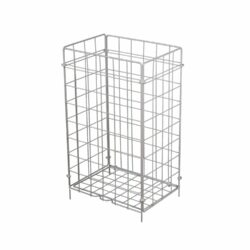 Cestino per rifiuti in filo metallico pieghevole bianco 50 L