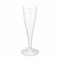 Bicchiere da champagne cristallo (PS) a due pezzi Ø65mm 0,1L [6 pz]