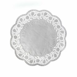 Pizzo decorativo (PAP) rotondo bianco Ø30cm [6 pz]
