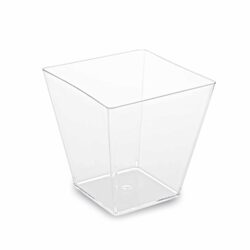 Bicchierino fingerfood (PS) quadrato trasparente 59 x 59 x 54 mm 100ml [50 pz]