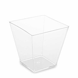 Bicchierino fingerfood (PS) quadrato trasparente 72 x 72 x 72 mm 230ml [20 pz]