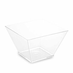 Bicchierino fingerfood (PS) quadrato trasparente 110 x 110 x 70 mm 500ml [20 pz]