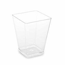 Bicchierino fingerfood (PS) quadrato trasparente 58 x 58 x 76 mm 160ml [20 pz]
