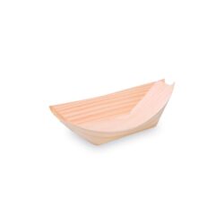 Ciotolina fingerfood in legno a forma di barchetta 13 x 8 cm [100 pz]