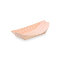 Ciotolina fingerfood in legno a forma di barchetta 16,5 x 8,5 cm [100 pz]