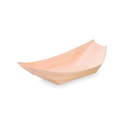 Ciotolina fingerfood in legno a forma di barchetta 18 x 10,5 cm [100 pz]