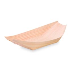 Ciotolina fingerfood in legno a forma di barchetta 21,5 x 11 cm [100 pz]