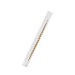 Stuzzicadenti in legno Ø2 x 65 mm confezionati singolarmente in cellophane [1000 pz]