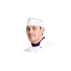 Cappello da cuoco a barchetta (PAP) bianco [25 pz]