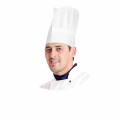 Cappello da cuoco - di carta - bianco 23cm [10 pz]