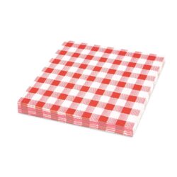 Tovagliolo 1-strato Karo rosso 33 x 33 cm [100 pz]