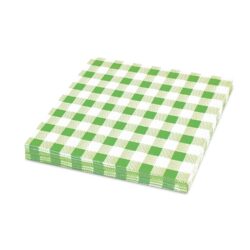 Tovagliolo 1-strato Karo verde 33 x 33 cm [100 pz]