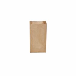 Sacchetto di carta con soffietto laterale marrone 10+5 x 22 cm `0,5kg` [500 pz]