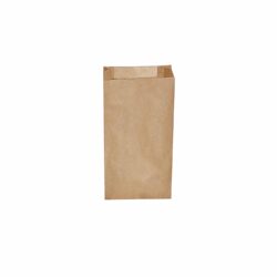 Sacchetto di carta con soffietto laterale marrone 12+5 x 24 cm `1kg` [500 pz]