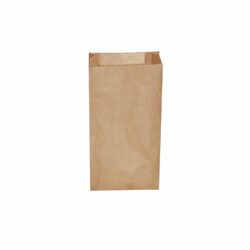 Sacchetto di carta con soffietto laterale marrone 14+7 x 29 cm `1,5kg` [500 pz]