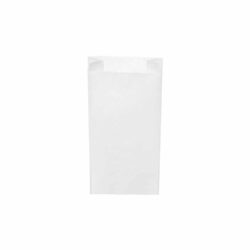 Sacchetto di carta con soffietto laterale bianco 14+7 x 29 cm `1,5kg` [1000 pz]