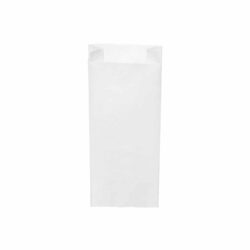 Sacchetto di carta con soffietto laterale bianco 14+7 x 32 cm `2kg` [1000 pz]
