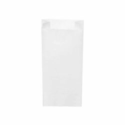 Sacchetto di carta con soffietto laterale bianco 15+7 x 35 cm `2,5kg` [1000 pz]