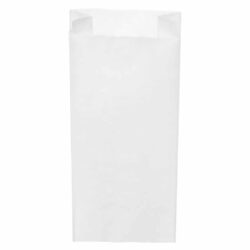 Sacchetto di carta con soffietto laterale bianco 20+7 x 45 cm `5kg` [1000 pz]