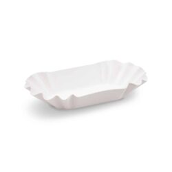 Ciotola di carta ovale bianca 17,5 x 10,5 x 3 cm [250 pz]
