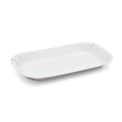 Ciotola di carta ovale bianca 23 x 15 x 2 cm [100 pz]
