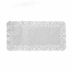 Pizzo decorativo (PAP) quadrato bianco 38 x 25 cm [100 pz]