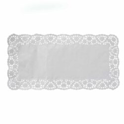 Pizzo decorativo (PAP) quadrato bianco 46 x 36 cm [100 pz]
