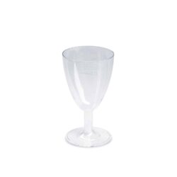 Bicchiere effetto cristallo per vino (PS) in due pezzi Ø65mm 0,1L [6 pz]