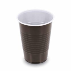 Bicchiere da caffè (PP) marrone/bianco Ø70mm 180ml [100 pz]