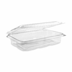 Vaschetta (rPET) con coperchio quadrata trasparente 800ml [50 pz]