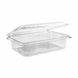 Vaschetta (rPET) con coperchio quadrata trasparente 1000ml [50 pz]