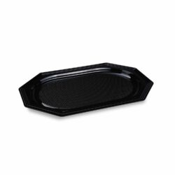 Vassoio (rPET) ovale nero 45 x 30,2 cm [10 pz]