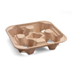 Vassoio (PAP) per 4 bicchieri 22 x 22 cm [50 pz]