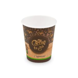 Bicchiere di carta "Coffee to go" Ø80mm 280ml `M: 0,2L/8oz` [50 pz]