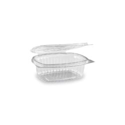 Ciotola (rPET) con coperchio ovale trasparente 250ml [50 pz]