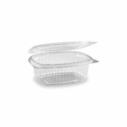 Ciotola (rPET) con coperchio ovale trasparente 375ml [50 pz]