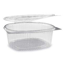 Ciotola (rPET) con coperchio ovale trasparente 2000ml [50 pz]