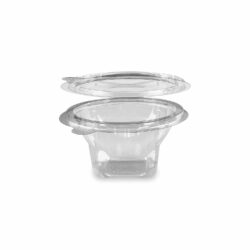 Ciotola (rPET) con coperchio rotonda trasparente 250ml [50 pz]