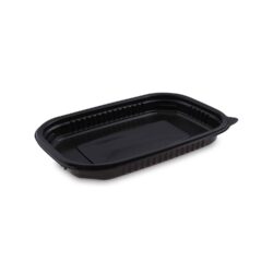 Ciotola menu per microonde (PP) nera `M` 221 x 151 x 25 mm 650ml [50 pz]