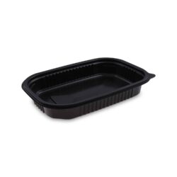 Ciotola menu per microonde (PP) nera `M` 221 x 151 x 34 mm 750ml [50 pz]