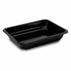 Vassoio menu (PP) indiviso nero 227 x 178 x 40 mm [50 pz]