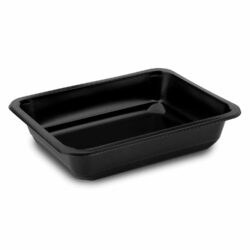 Vassoio menu (PP) indiviso nero 227 x 178 x 50 mm [50 pz]