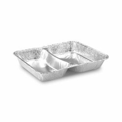 Contenitore menu (ALU) 2-scomparto 227 x 177 x 30 mm 810ml [100 pz]