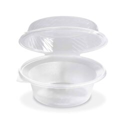 Ciotola per insalata (PP) con coperchio bombato trasparente 2200ml [25 pz]