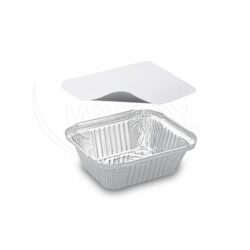 Ciotola (ALU) rettangolare 145 x 120 x 41 mm 470ml + coperchio [5 set]